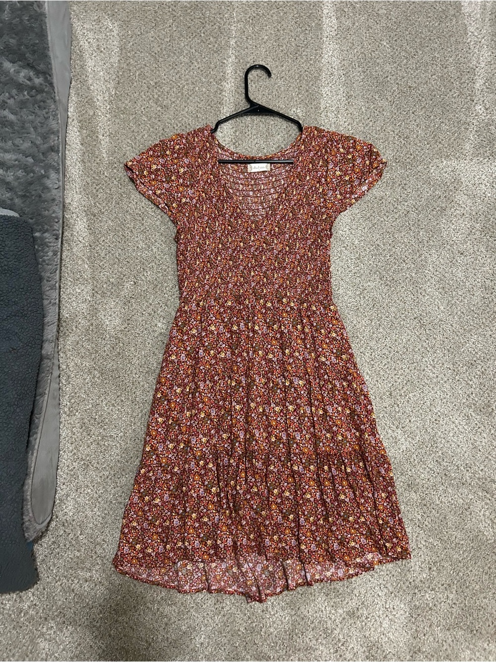 Altar’d State Floral Short Sleeve Midi Dress